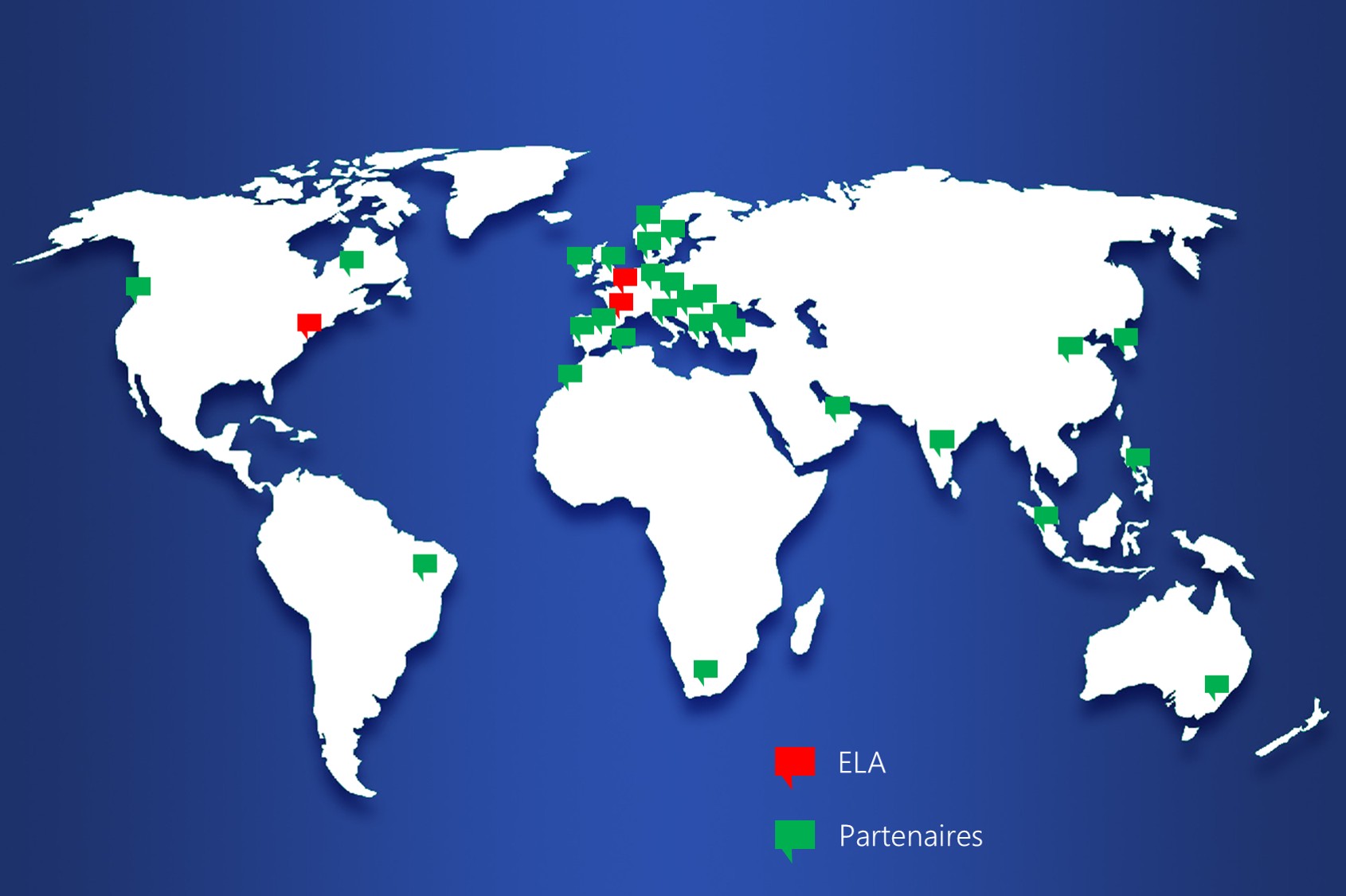Présence internationale du réseau